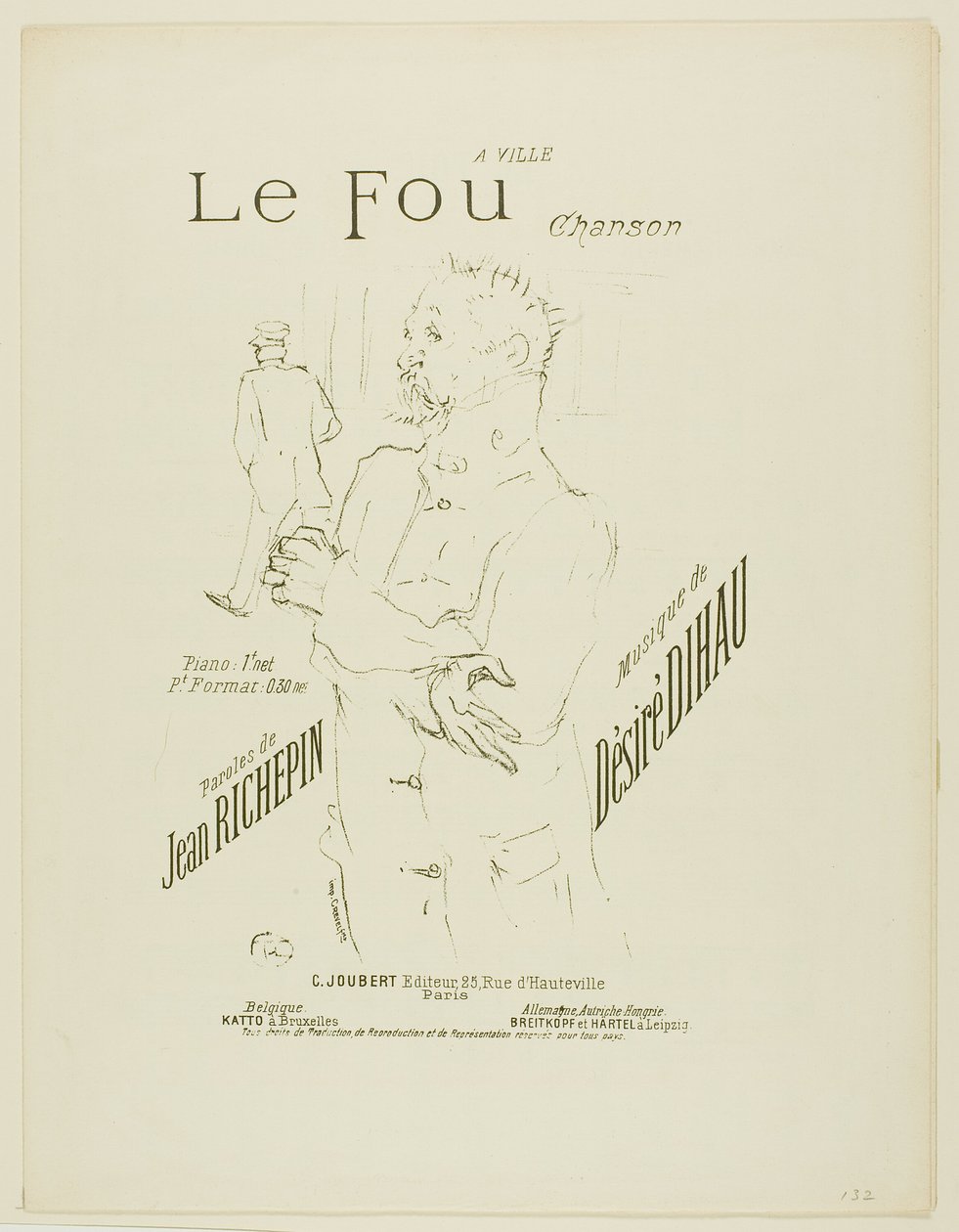 El loco, de Mélodies de Désiré Dihau de Henri de Toulouse Lautrec