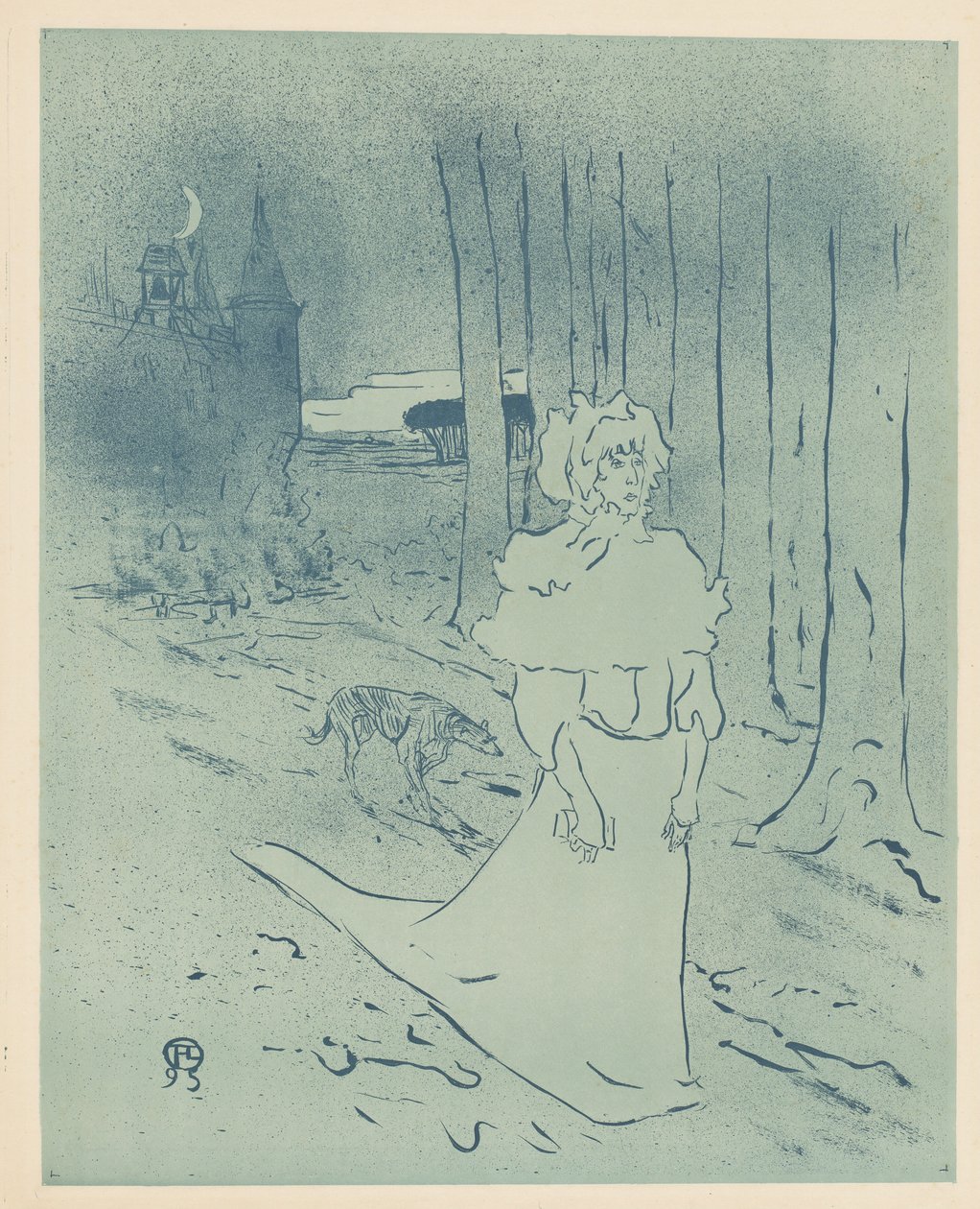 La dama del castillo o el presagio (La chatelaine ou le tocsin) de Henri de Toulouse Lautrec