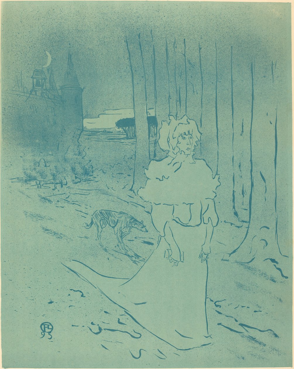 La dama del castillo o el presagio de Henri de Toulouse Lautrec