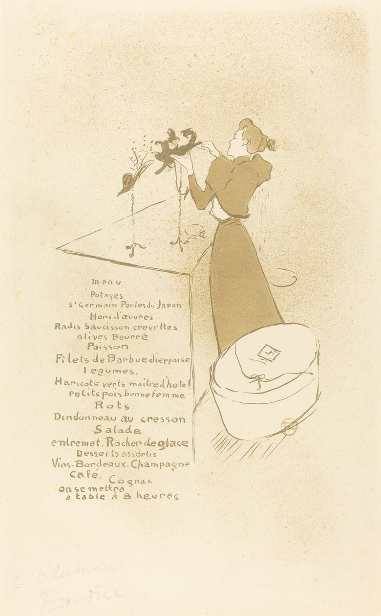 La modista - Renée Vert de Henri de Toulouse Lautrec
