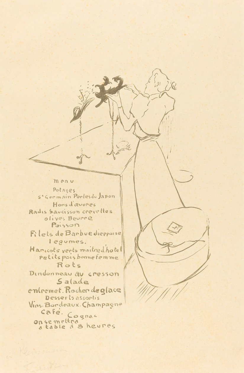 La Modista (La Modiste - Renée Vert) de Henri de Toulouse Lautrec