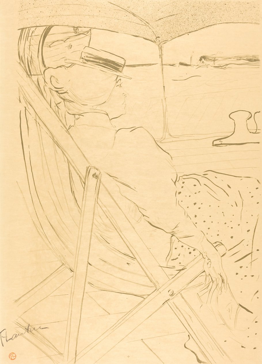 La pasajera del camarote 54 - Paseo en yate de Henri de Toulouse Lautrec