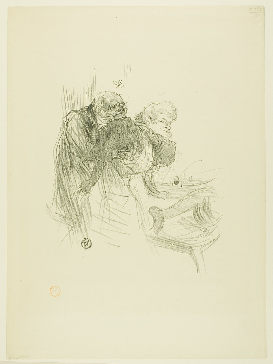 La oración de los judíos polacos, de Au Pied du Sinaï de Henri de Toulouse Lautrec