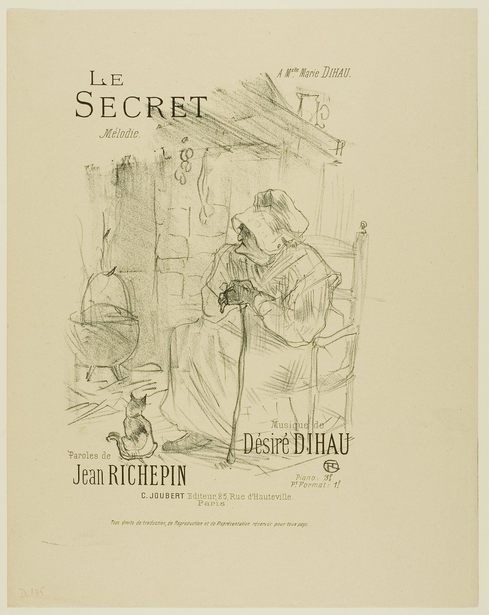 El Secreto, de Melodías de Désiré Dihau de Henri de Toulouse Lautrec