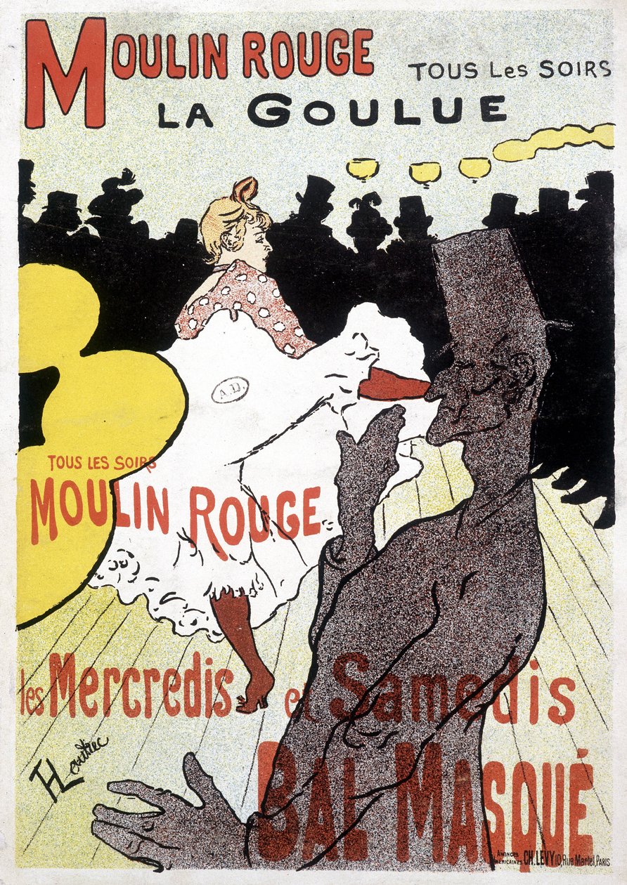 Cartel de Toulouse Lautrec para Moulin Rouge y La Goulue de Henri de Toulouse Lautrec