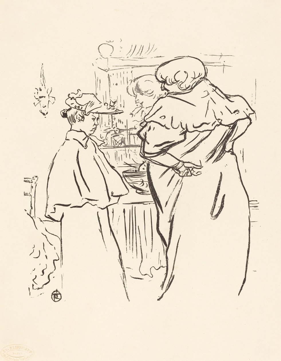 Dos mujeres ante un espejo de Henri de Toulouse Lautrec