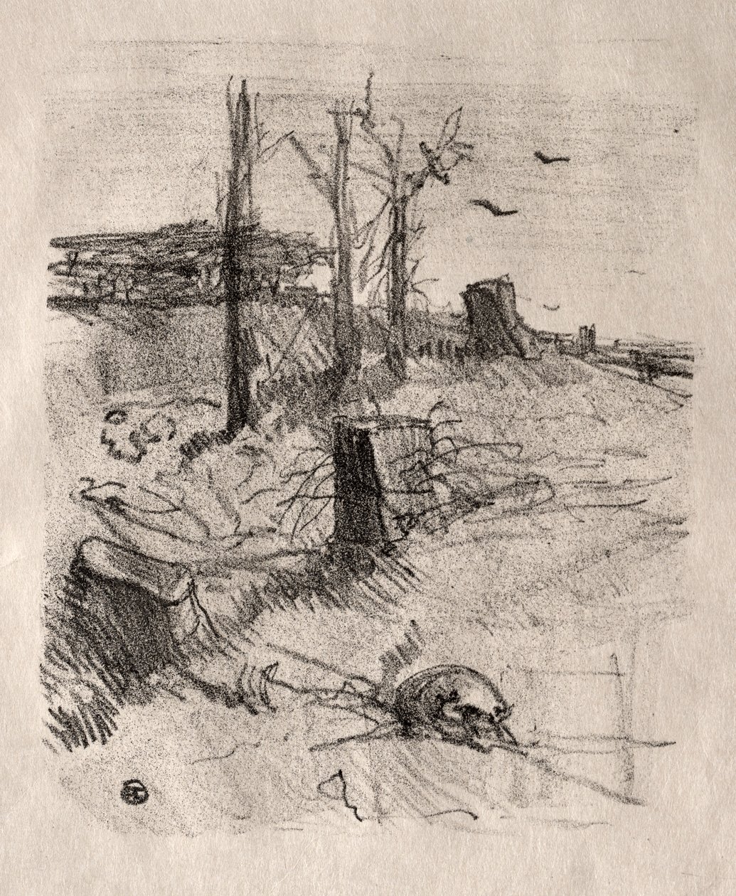 Un Cementerio en Galitzia, 1898 de Henri de Toulouse Lautrec