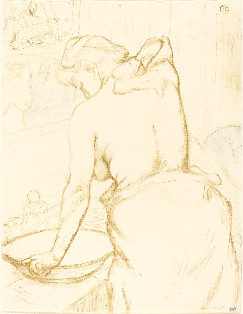 Mujer lavándose de Henri de Toulouse Lautrec