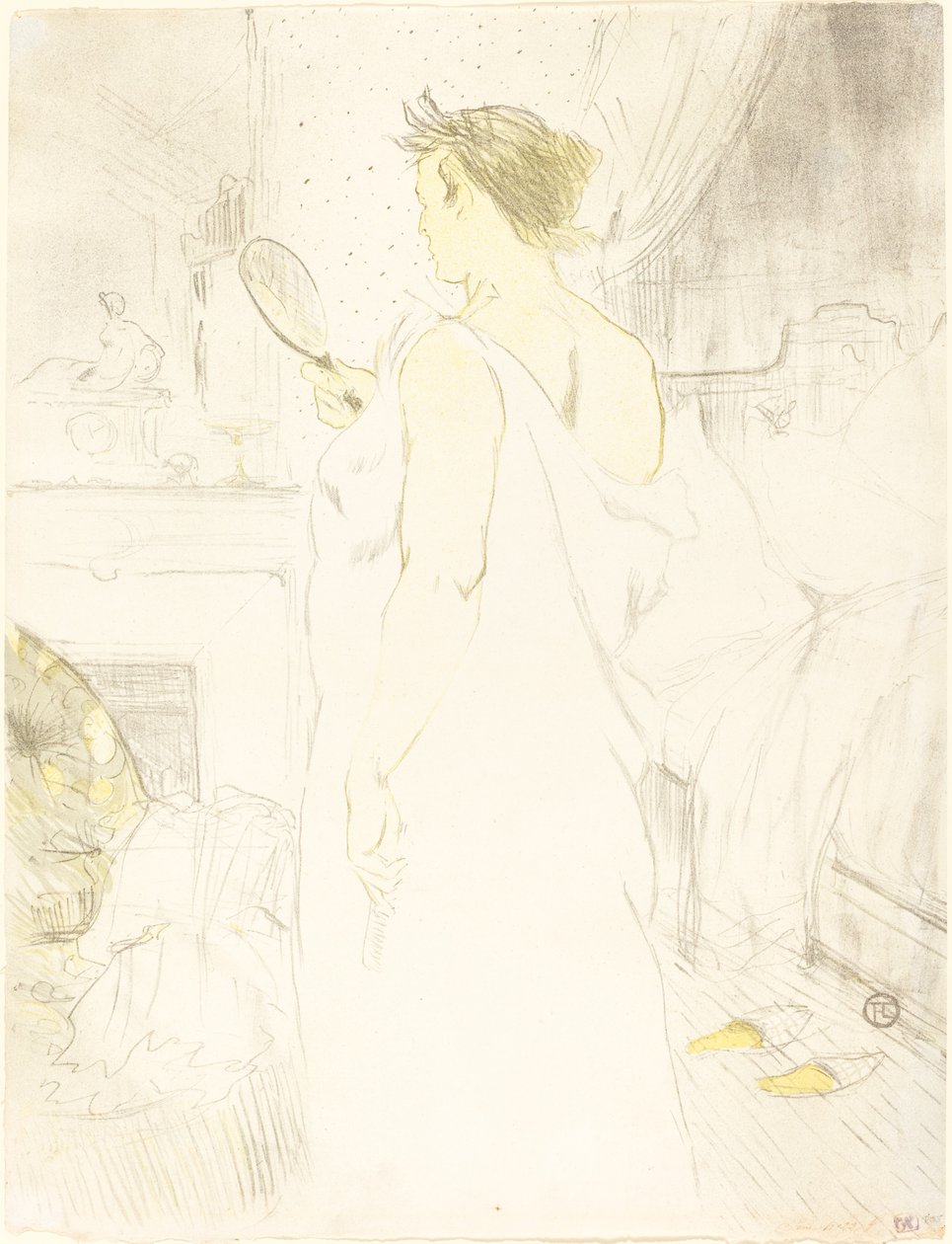 Mujer en el Espejo, 1896 de Henri de Toulouse Lautrec
