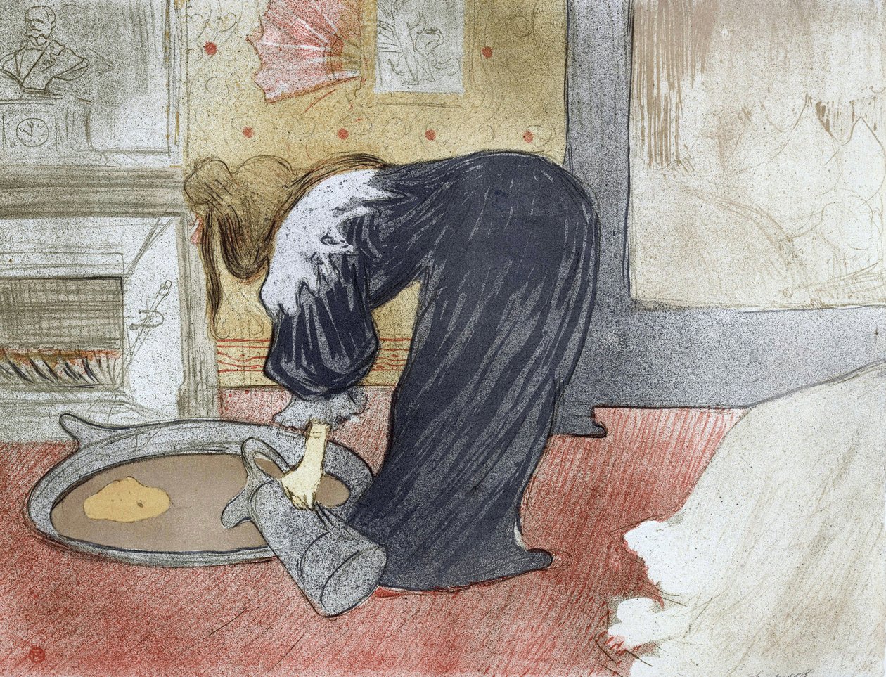 Mujer en la bañera (de la suite Elles) de Henri de Toulouse Lautrec