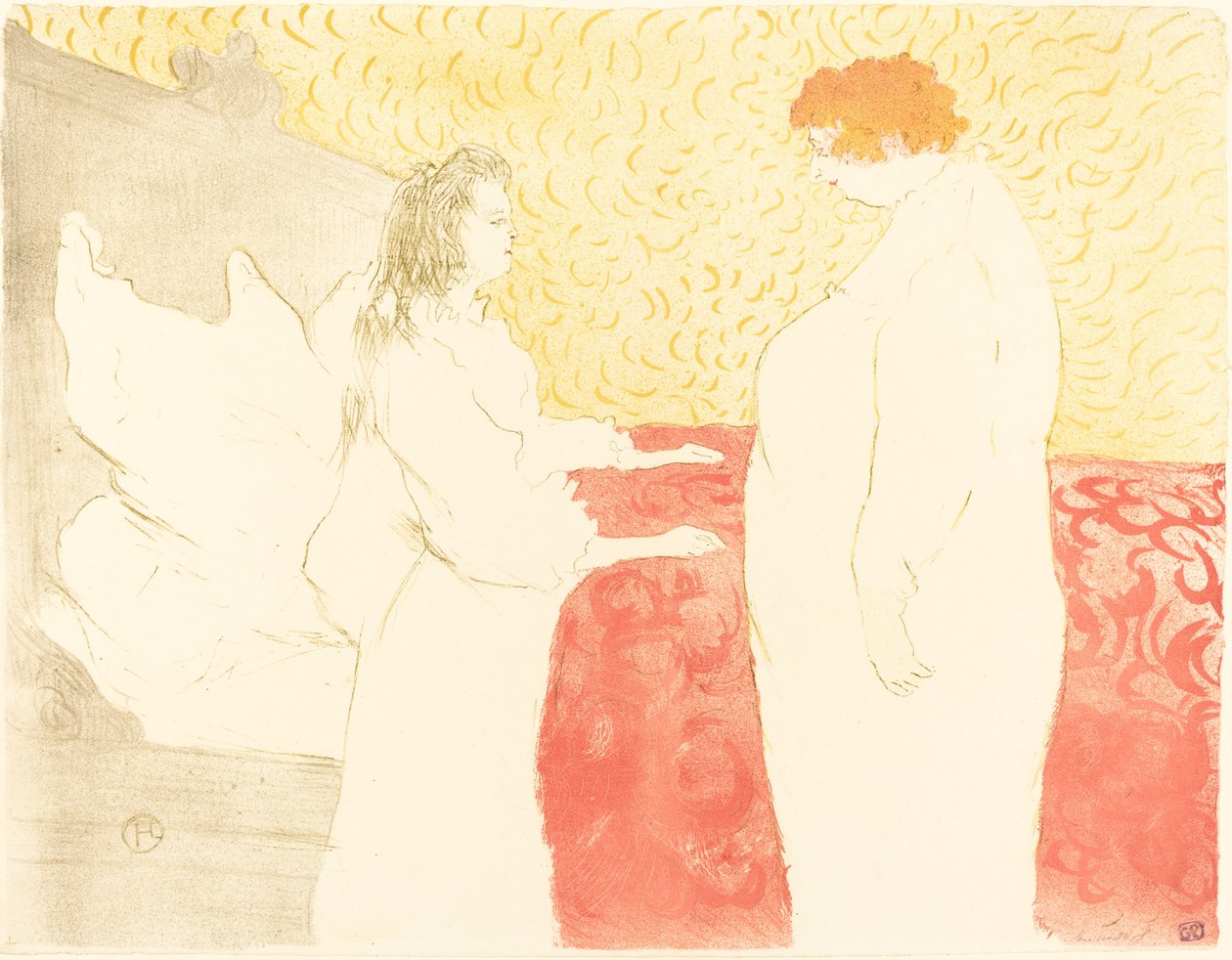 Mujer en la cama, perfil de Henri de Toulouse Lautrec