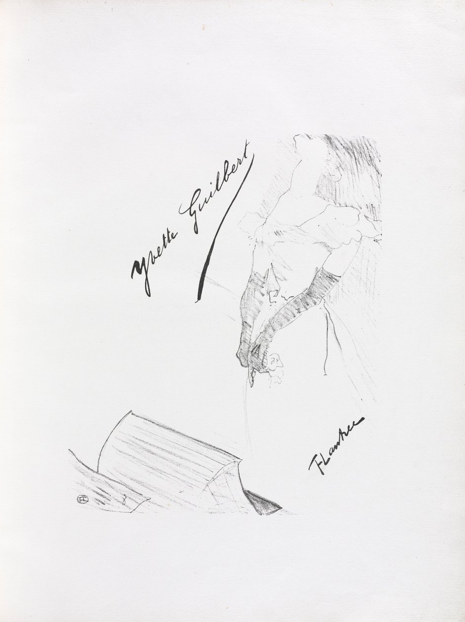 Yvette Guilbert-Serie Inglesa: Frontispicio, 1898 de Henri de Toulouse Lautrec