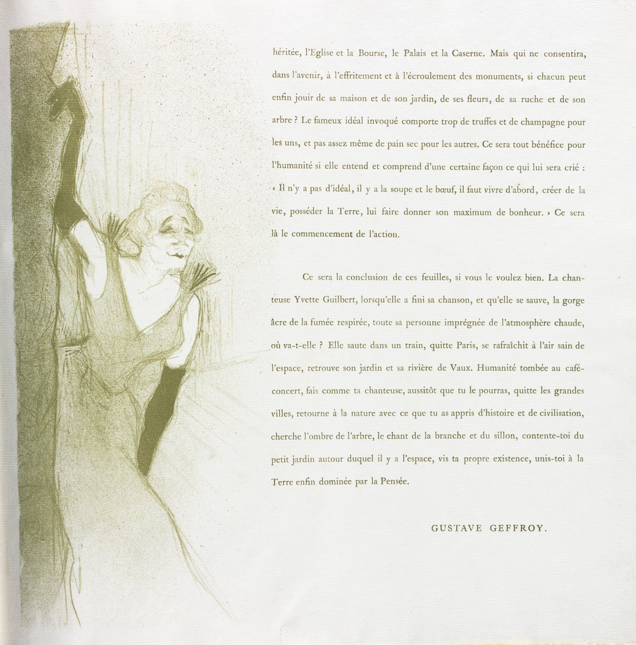 Yvette Guilbert-Serie Francesa: No. 16, 1894 de Henri de Toulouse Lautrec