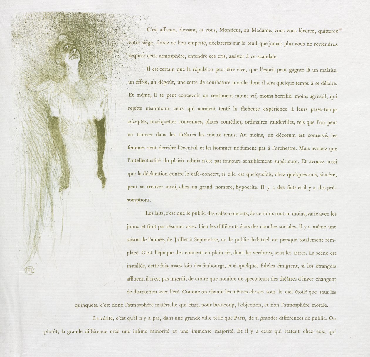 Yvette Guilbert - Serie francesa: No. 3 de Henri de Toulouse Lautrec