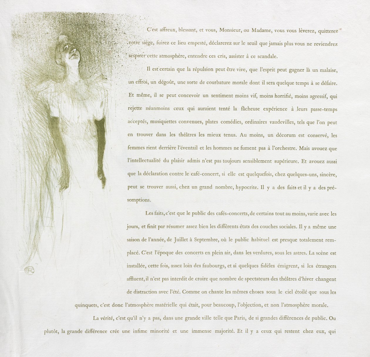 Yvette Guilbert-Serie Francesa: No. 3, 1894 de Henri de Toulouse Lautrec
