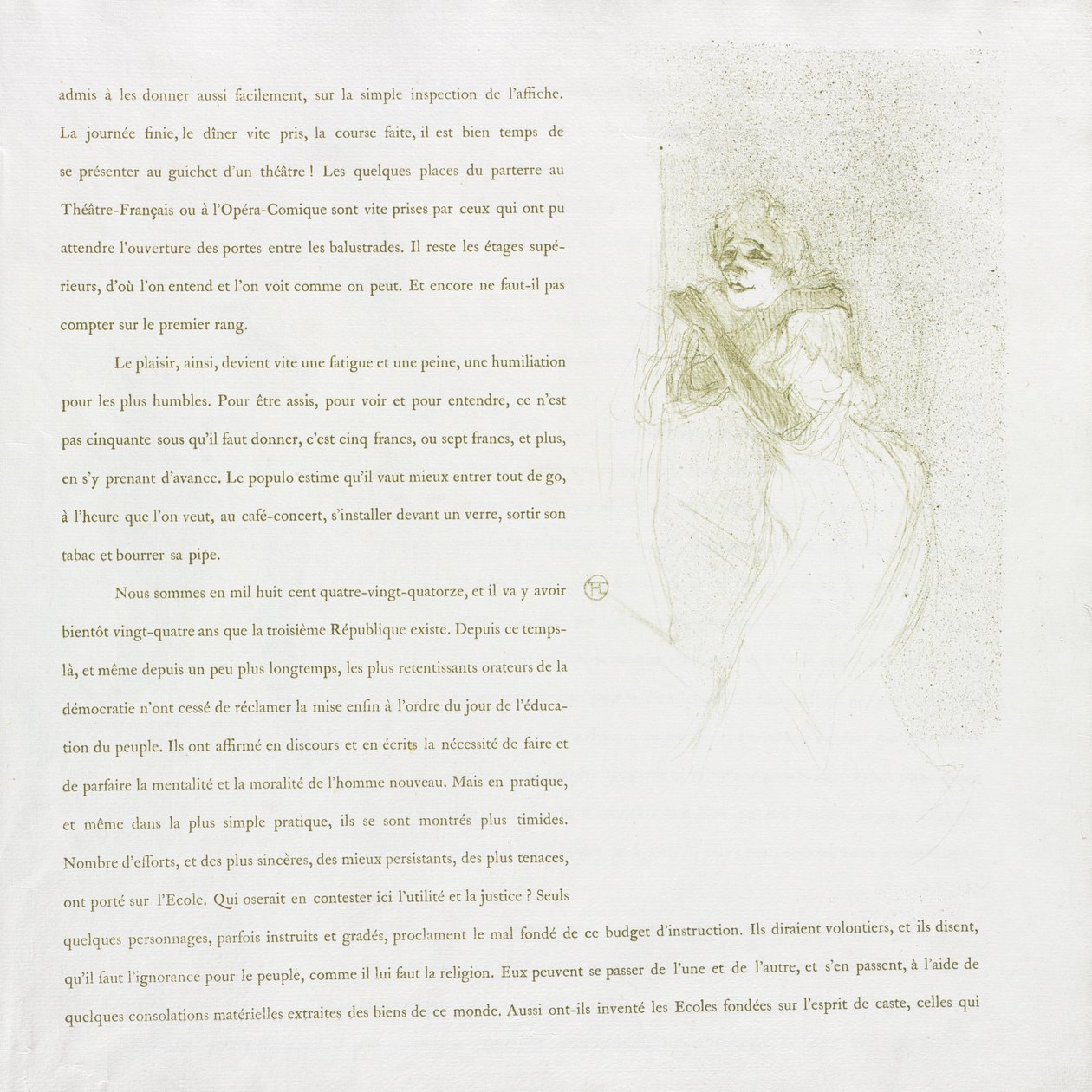 Yvette Guilbert - Serie francesa: No. 5 de Henri de Toulouse Lautrec