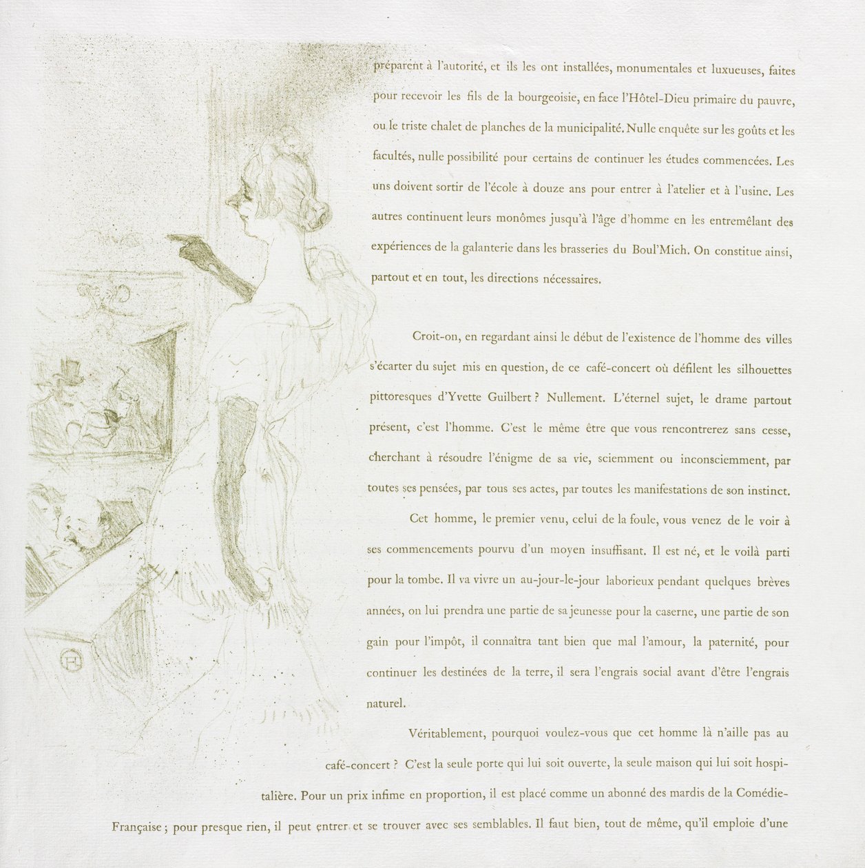 Yvette Guilbert-Serie Francesa: No. 6, 1894 de Henri de Toulouse Lautrec