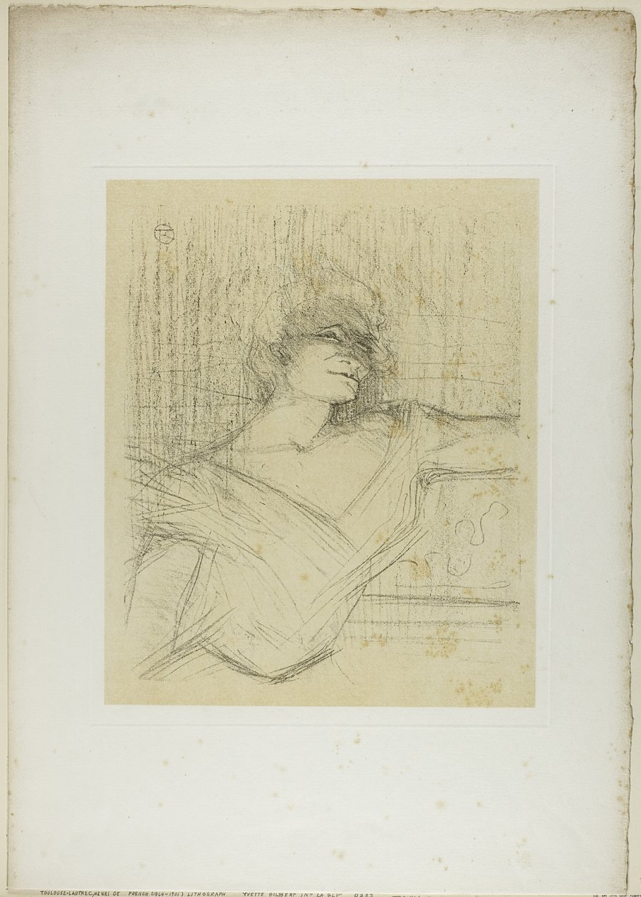 Yvette Guilbert—Dans la Glu, de Yvette Guilbert de Henri de Toulouse Lautrec