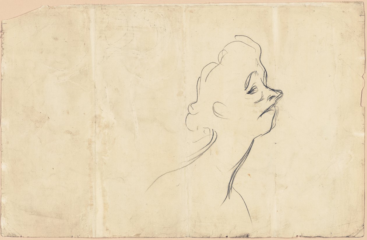 Yvette Guilbert (recto) Estudio de tres cuartos de longitud de Yvette Guilbert (verso) de Henri de Toulouse Lautrec