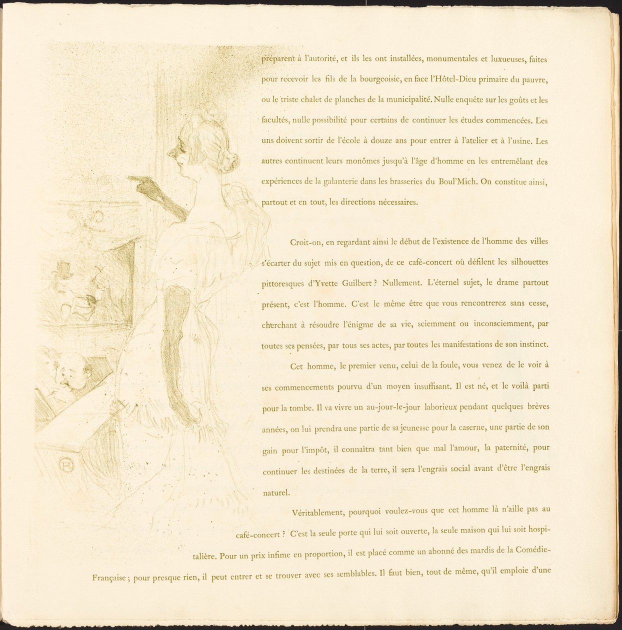 Yvette Guilbert de Henri de Toulouse Lautrec