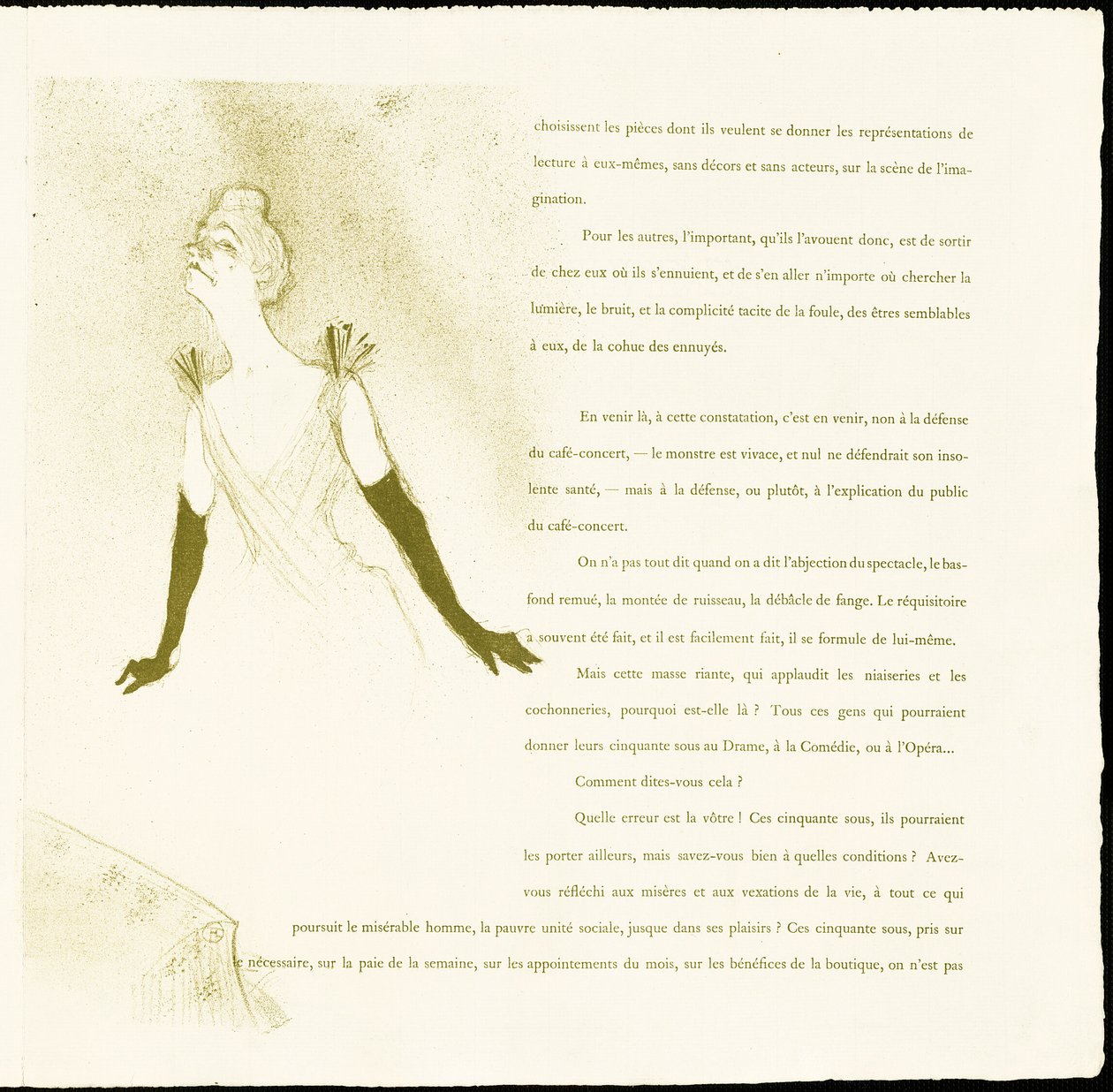 Yvette Guilbert de Henri de Toulouse Lautrec