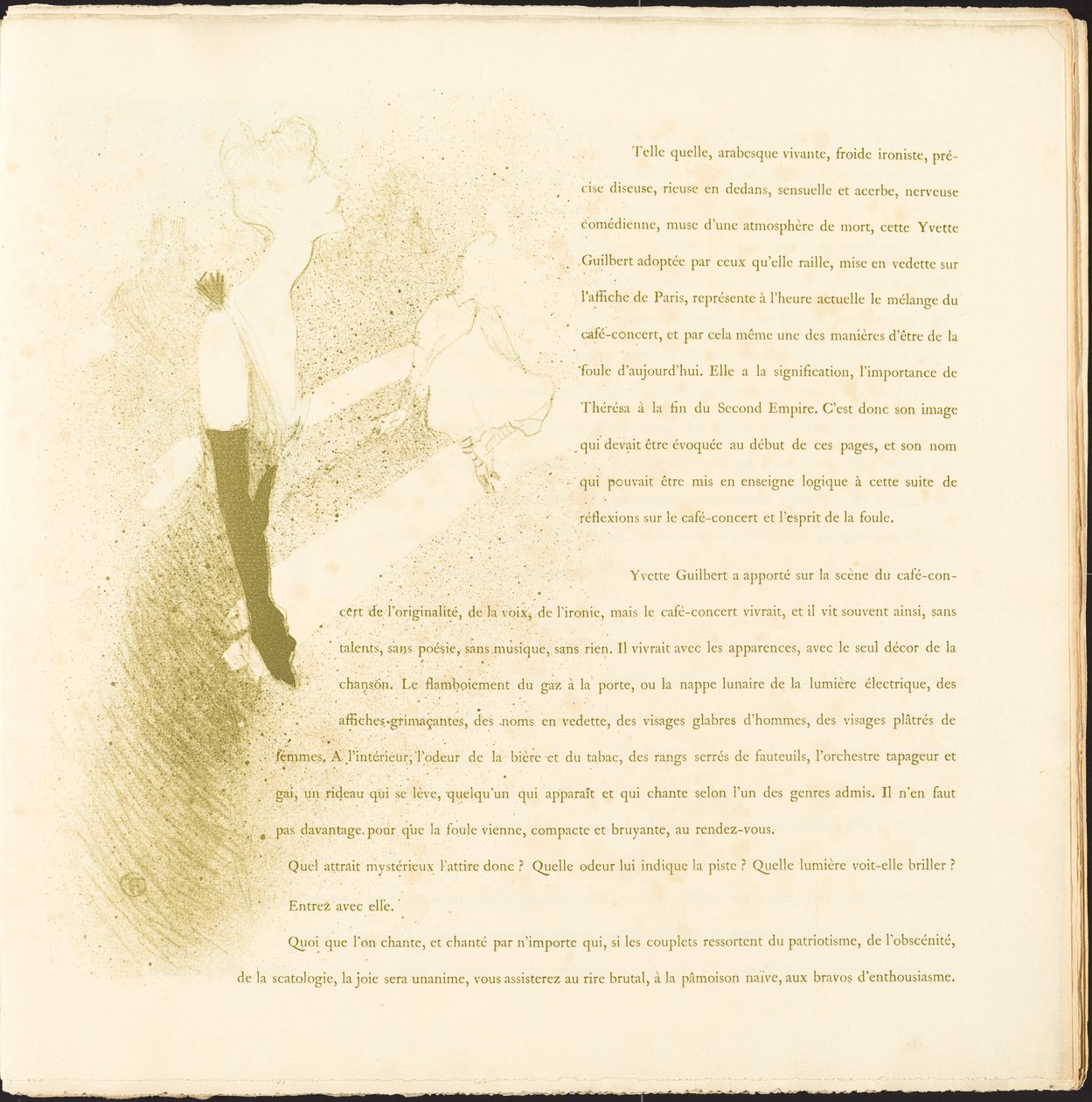 Yvette Guilbert, 1894 de Henri de Toulouse Lautrec