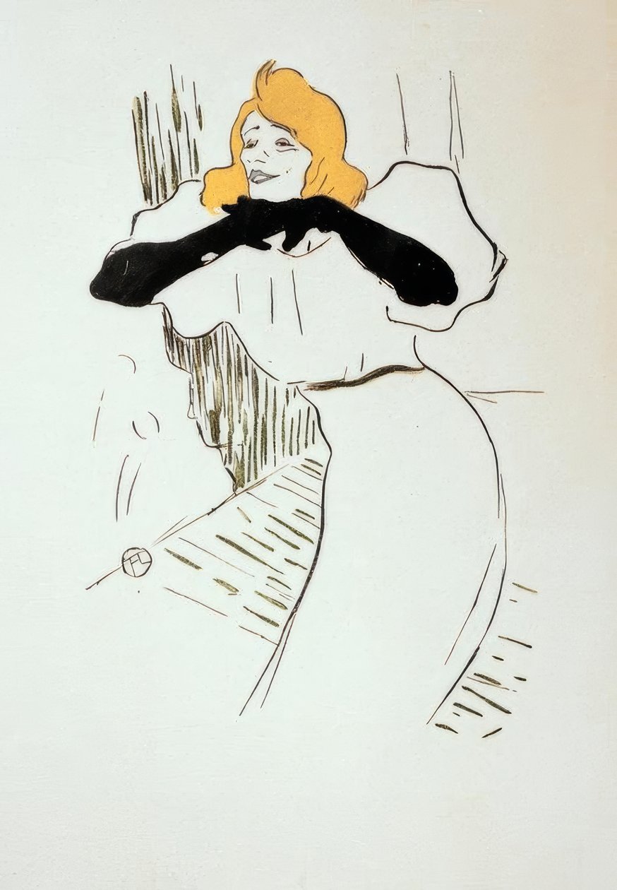 Yvette Guilbert en Linger longer loo de Henri de Toulouse Lautrec