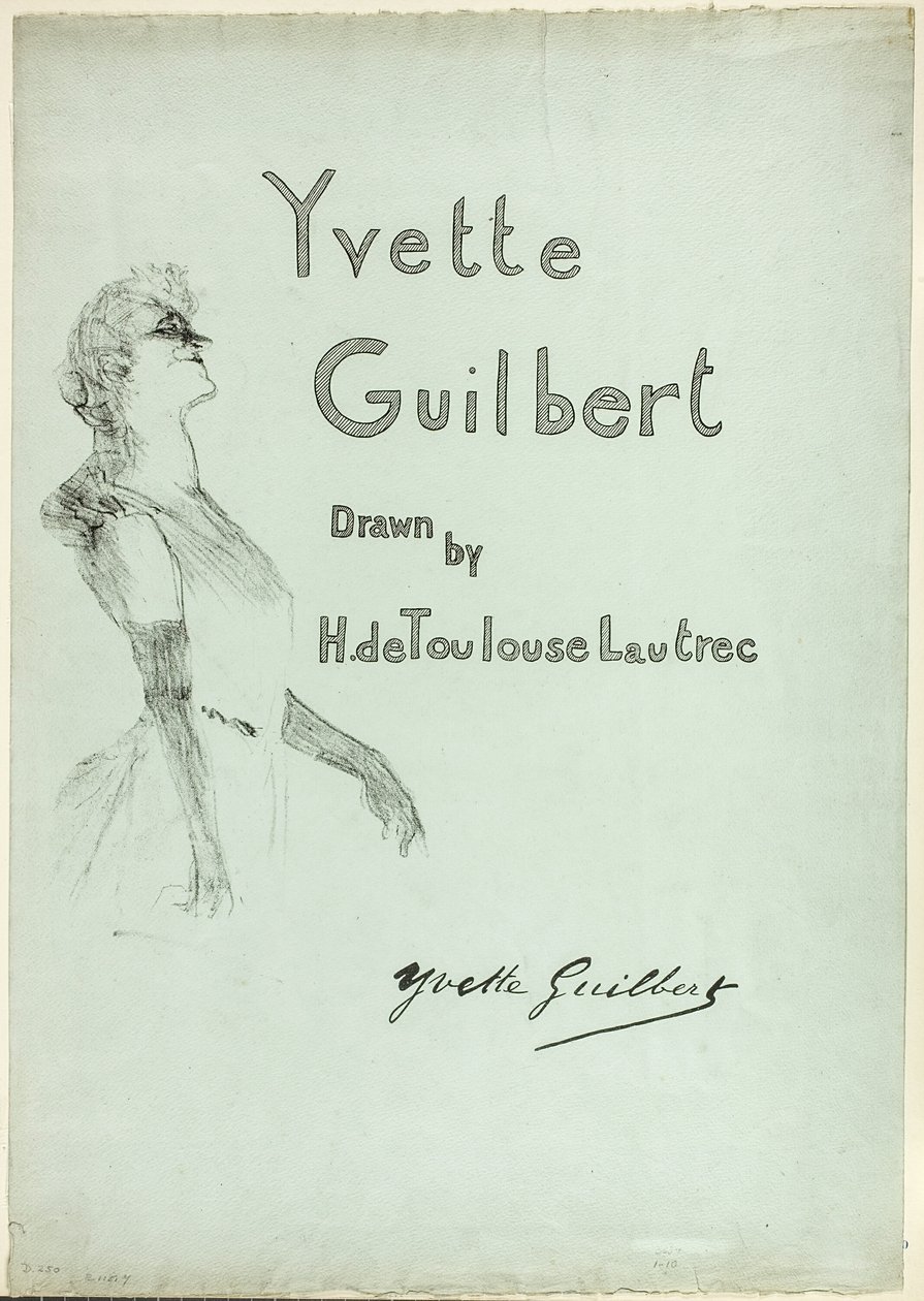 Yvette Guilbert en el Escenario, de Yvette Guilbert de Henri de Toulouse Lautrec