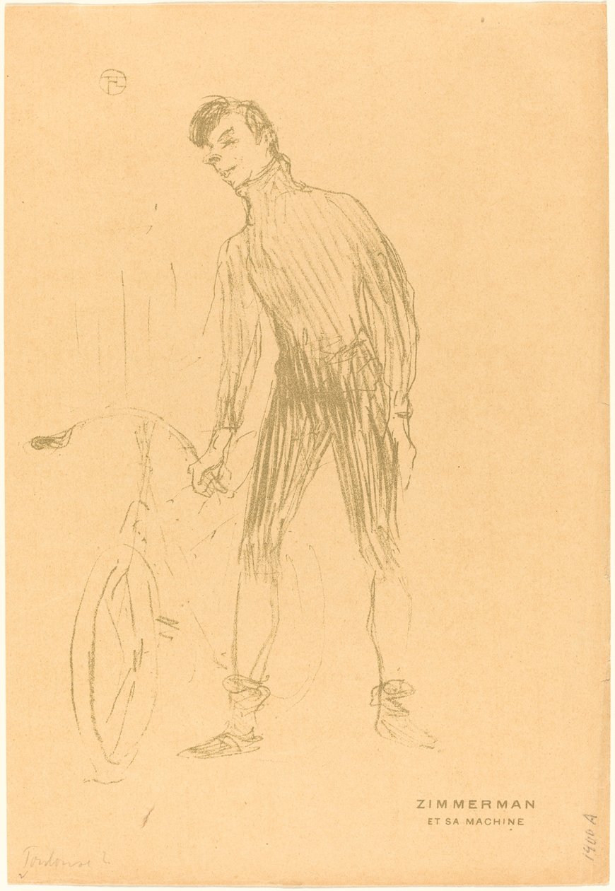 Zimmerman y su máquina, 1895 de Henri de Toulouse Lautrec