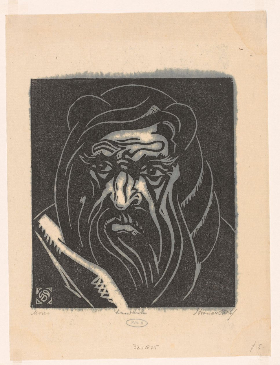 Mozes (título original del objeto) de Henri van der Stok (signed by artist)