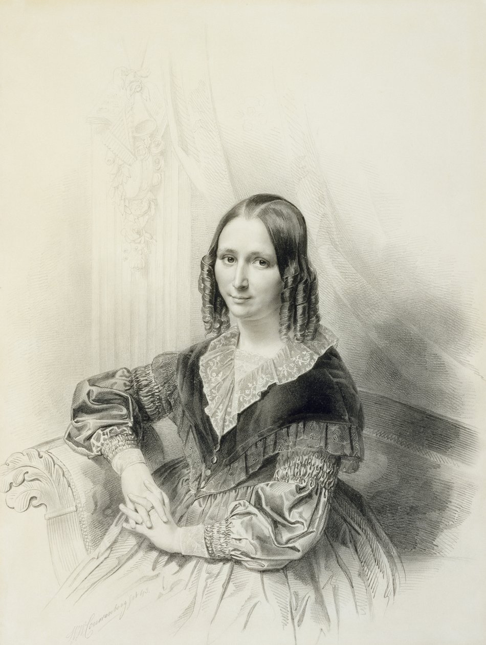 Retrato de Suzanne Herckenrath, 1843 de Henricus Wilhelmus Couwenberg