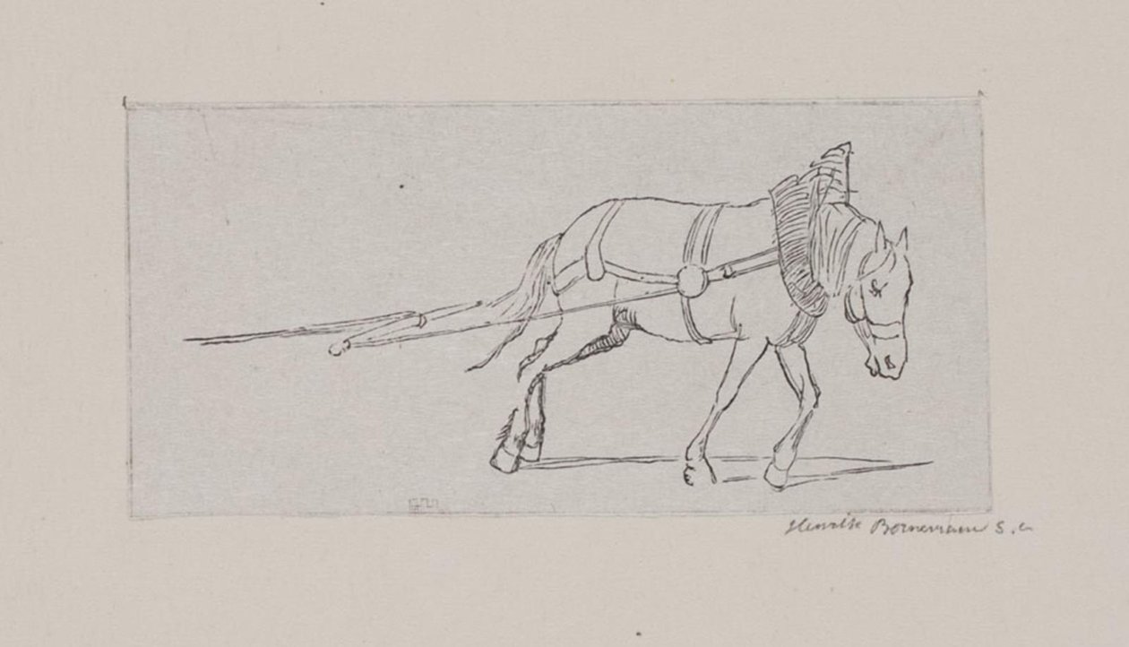 Un caballo tirando de Henrik Bornemann