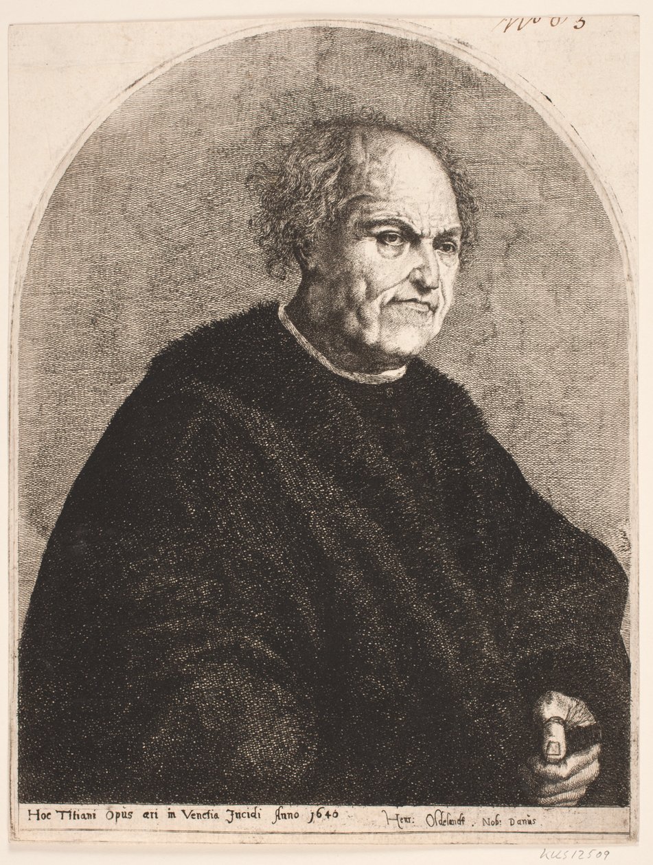Hombre mayor con capa de piel de Henrik Oldeland