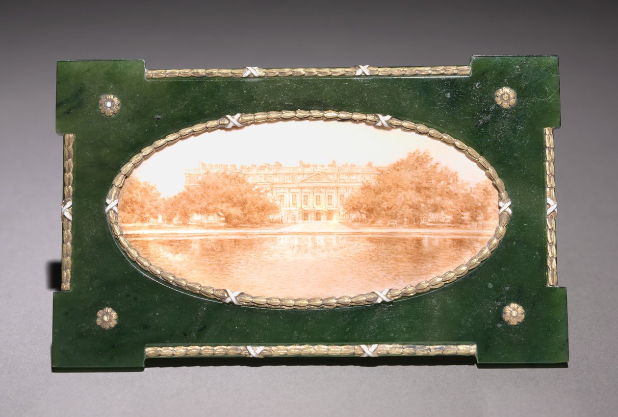 Miniatura Enmarcada de Hampton Court, firma de Peter Carl Fabergé (1846-1920) de Henrik Wigstrom