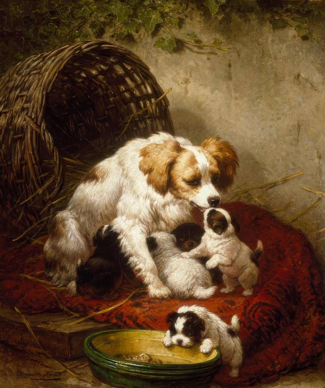 La familia feliz de Henriëtte Ronner Knip