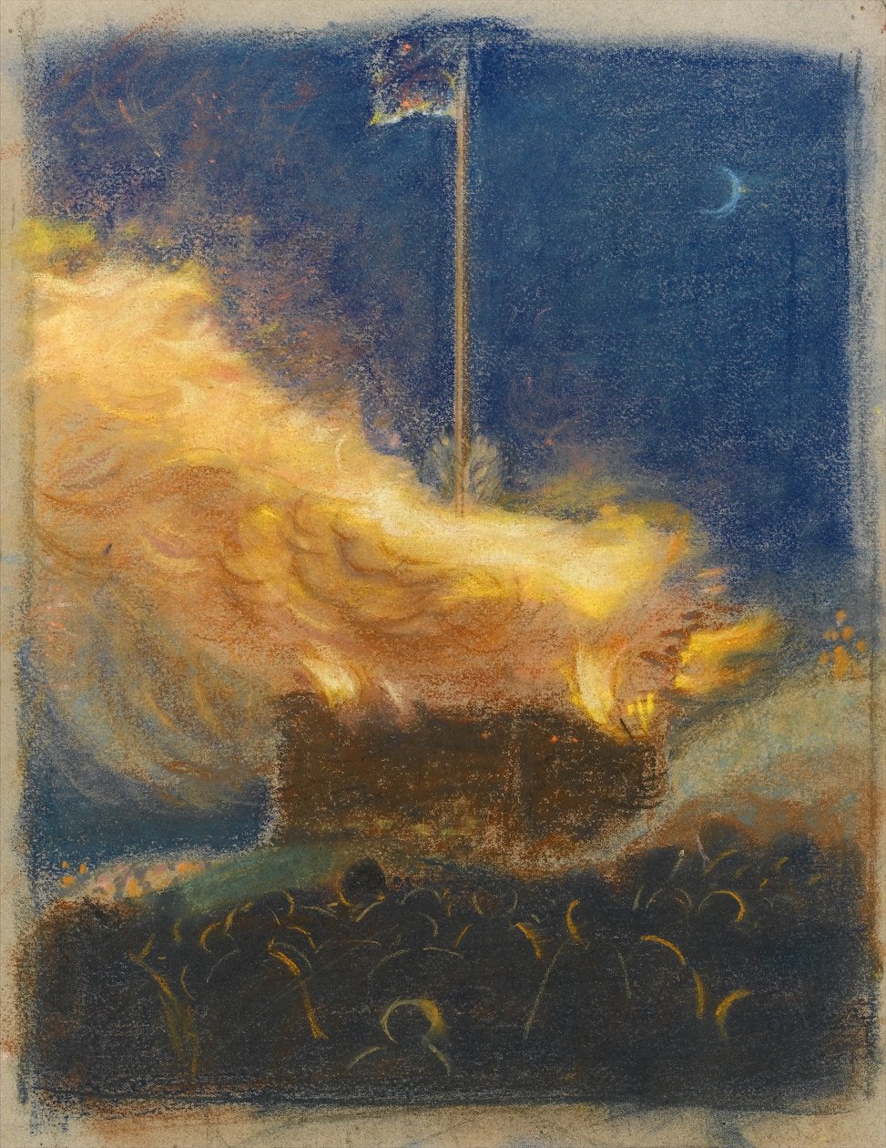 Hoguera para celebrar la coronación de Jorge VI, 1936 de Henry A. Payne
