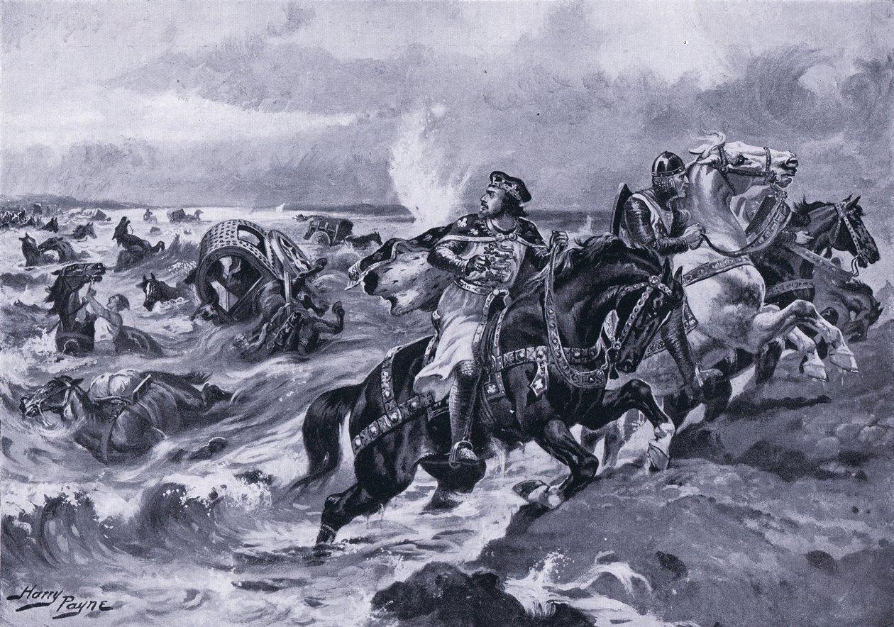 John pierde su equipaje cruzando el Wash, años 1920 de Henry A. Payne