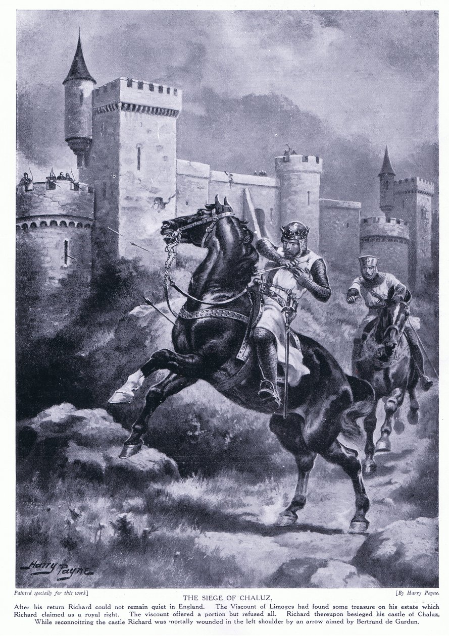El sitio de Chaluz (Ricardo I herido fatalmente), años 1920 de Henry A. Payne