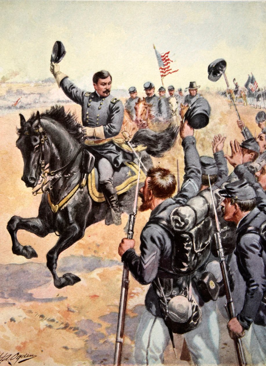 El general McClellan en la batalla de Antietam, 17 de septiembre de 1862 de Henry Alexander Ogden