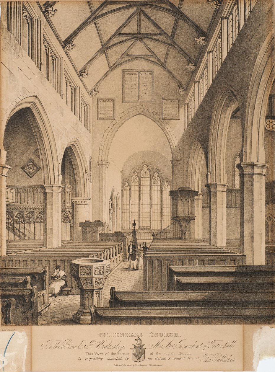 Iglesia de Tettenhall, 1844 de Henry Burn