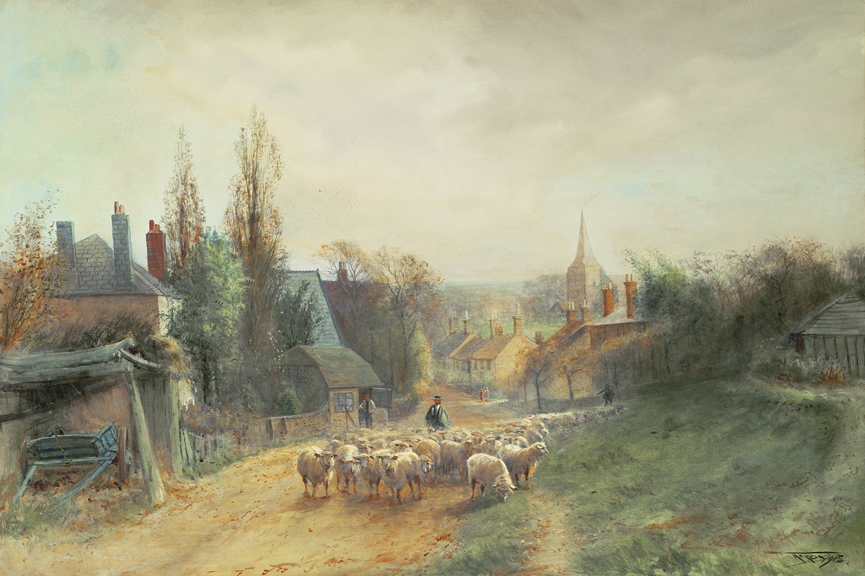 Billingshurst, 1915, un pueblo de Sussex de Henry Charles Fox