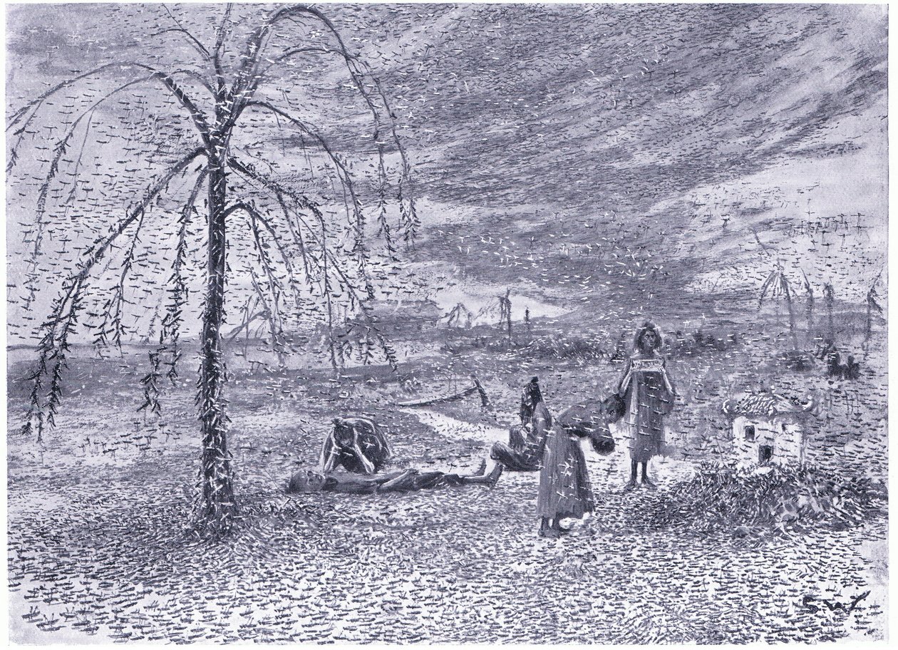 Una plaga de langostas de Henry Charles Seppings Wright