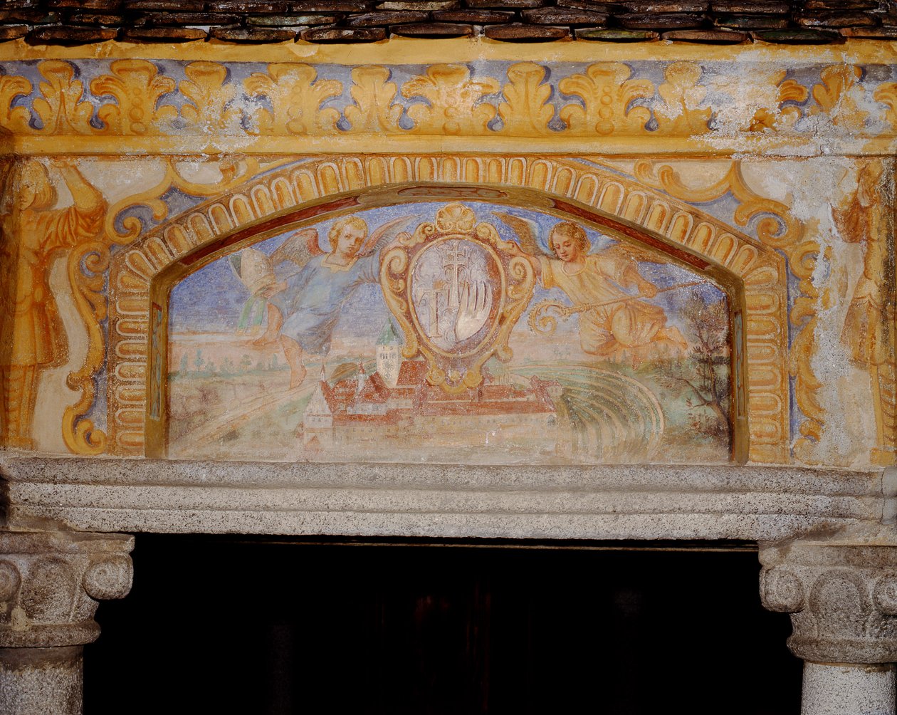 La Abadía de Novacella, de El Pozo de las Maravillas del Mundo (Pozzo delle Meraviglie), 1669-73 de Henry Curzon Allport