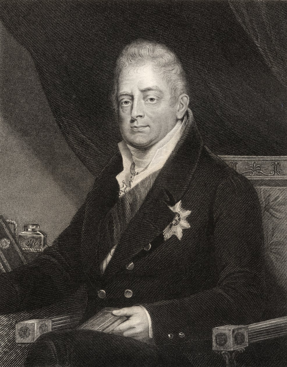 Rey Guillermo IV, grabado por J. Cochran, de 