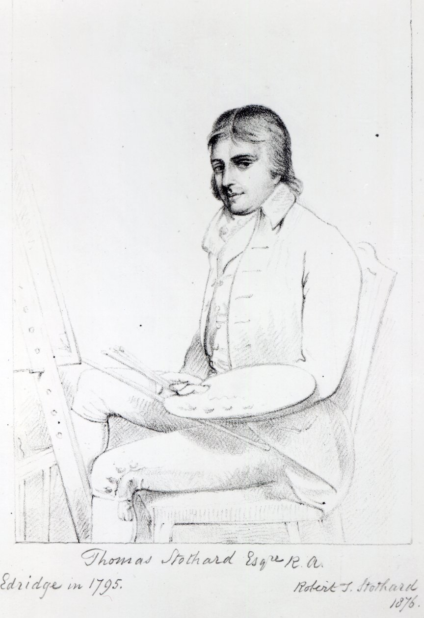 Thomas Stothard Esq. RA, grabado por Robert J. Stothard, 1876 de Henry Edridge
