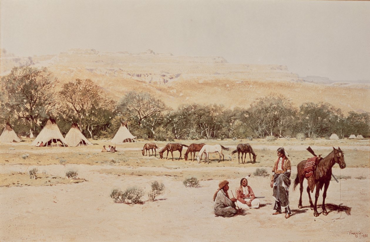 Campamento Indio, Denver, Colorado de Henry Francois Farny