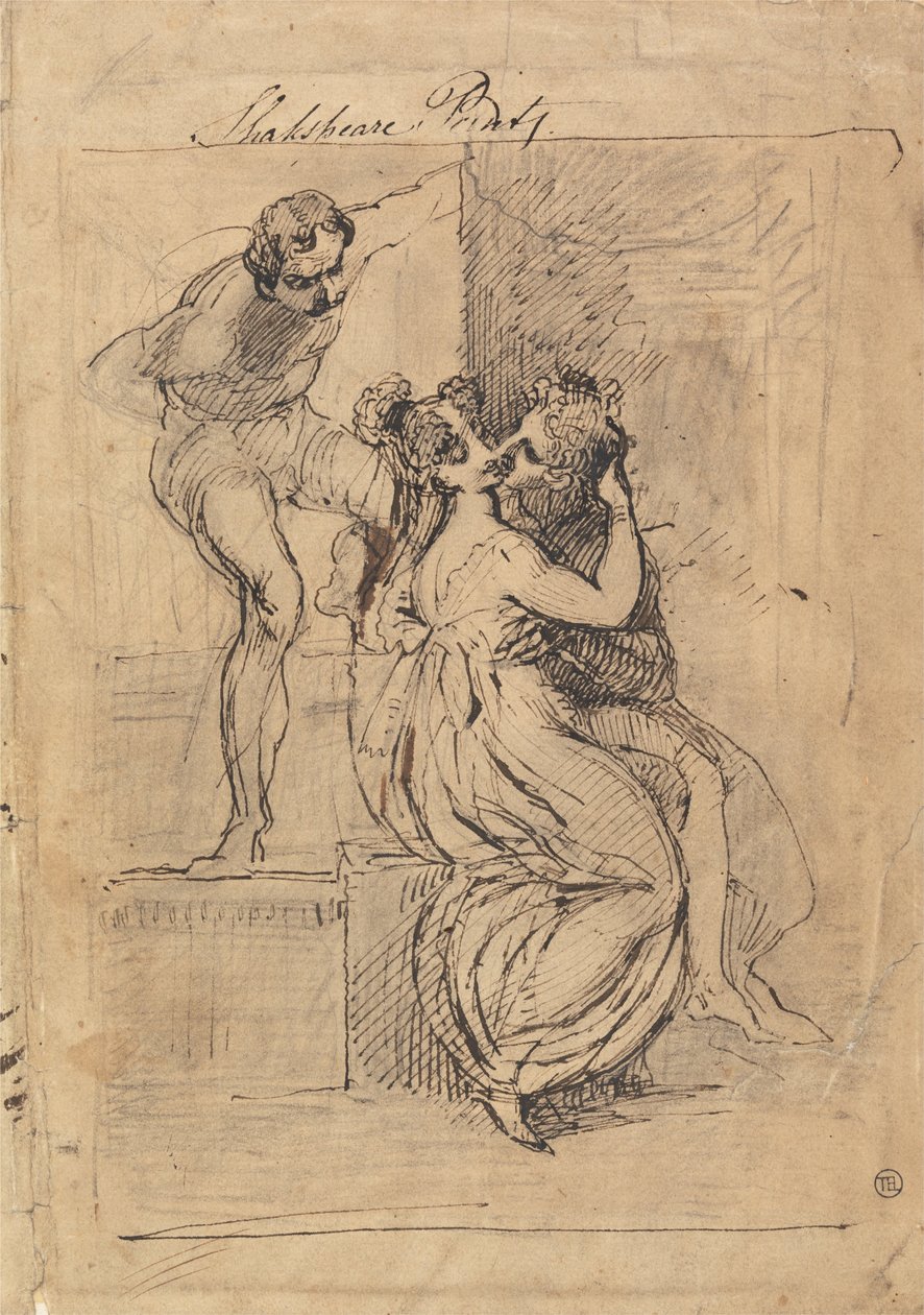 Figura inclinada sobre escaleras de Johann Heinrich Füssli