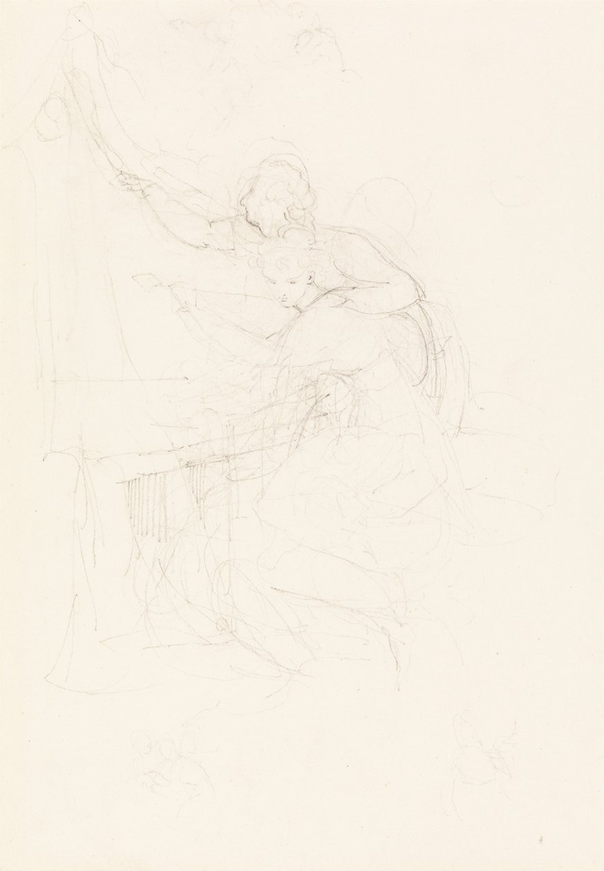 Chica y Joven en una Mesa de Johann Heinrich Füssli