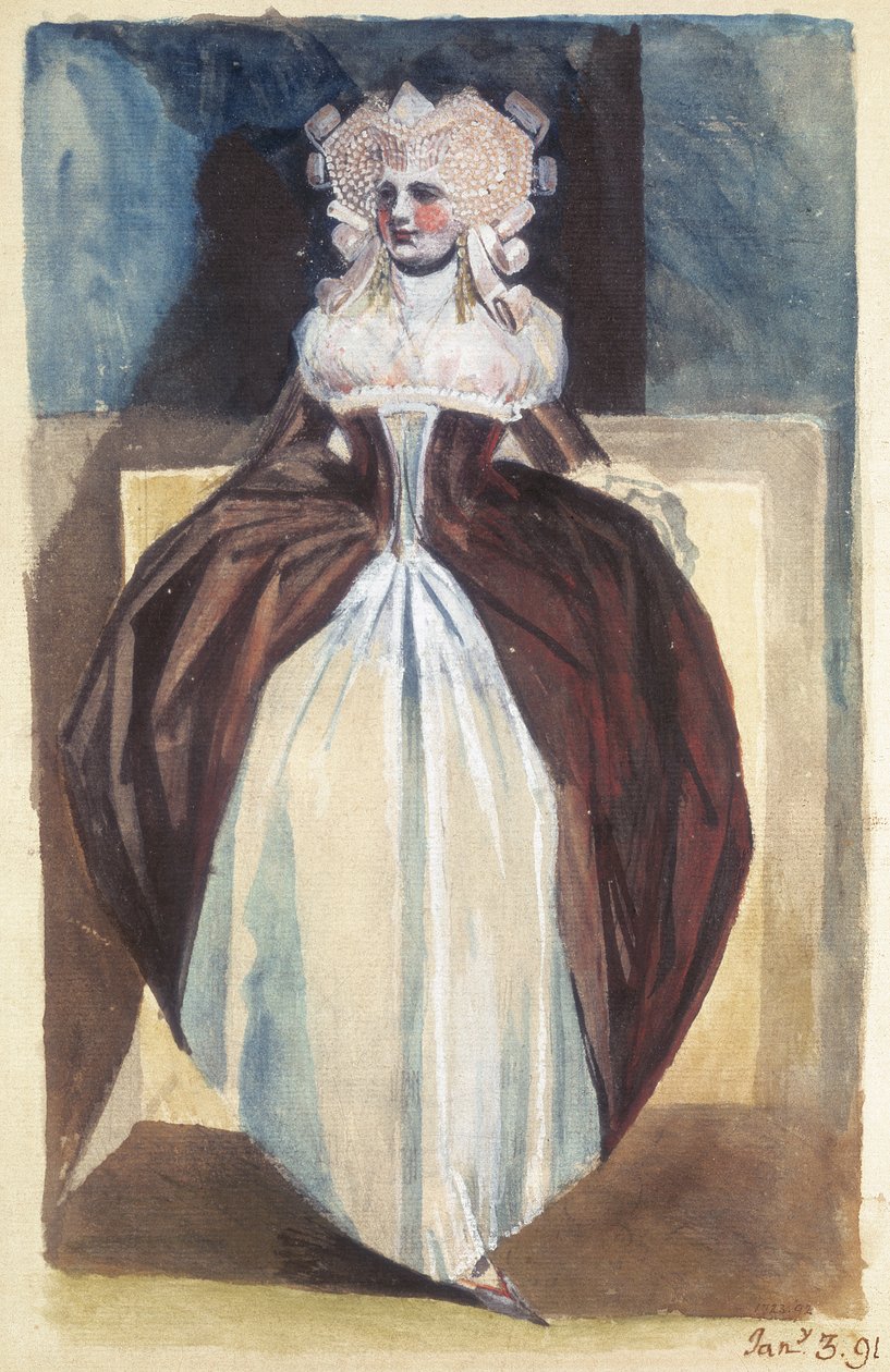 Mujer con traje del siglo XVII, 1791 de Johann Heinrich Füssli