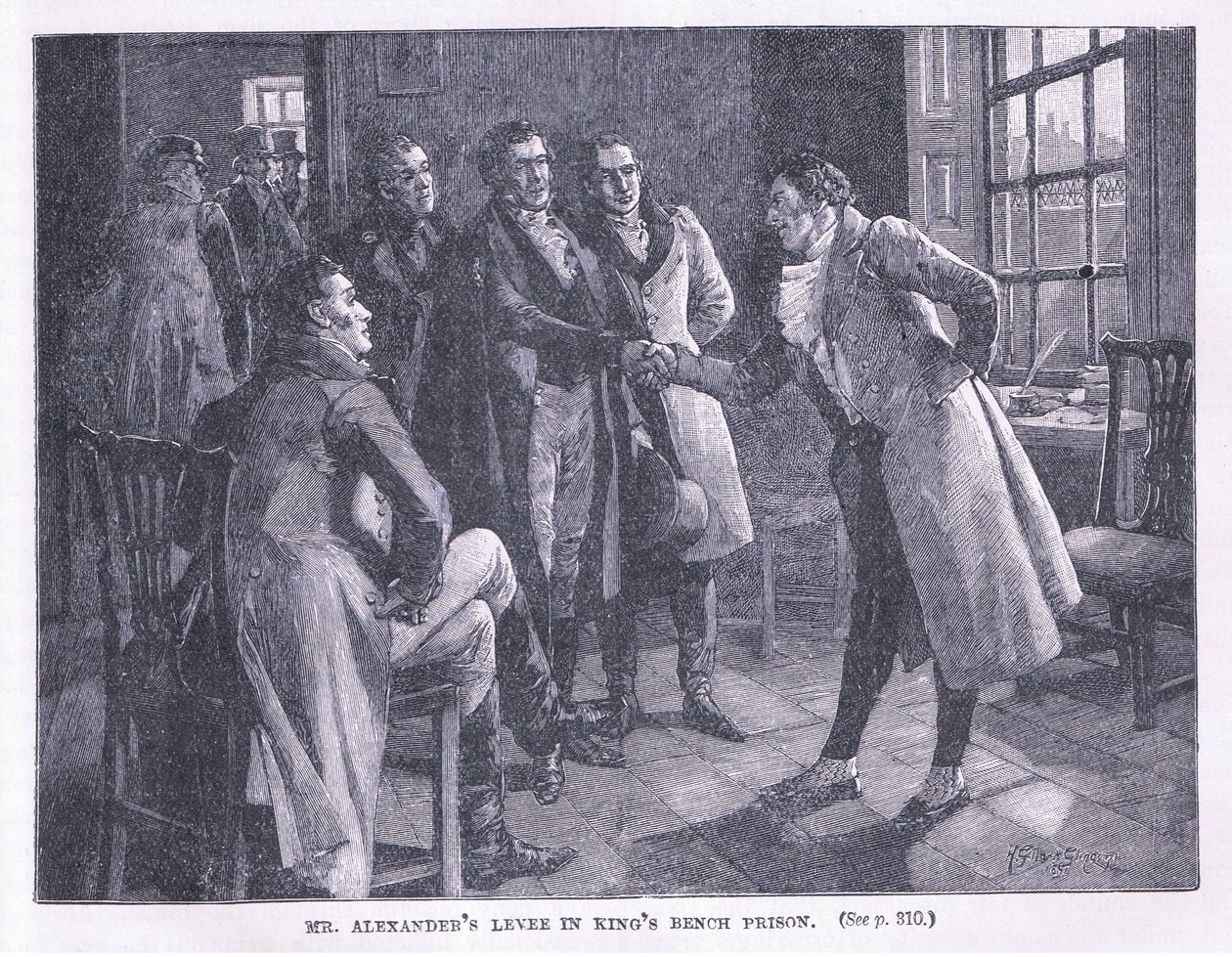 El recibimiento del Sr. Alexander en la prisión de Kings Bench AD 1830 de Henry Gillard Glindoni